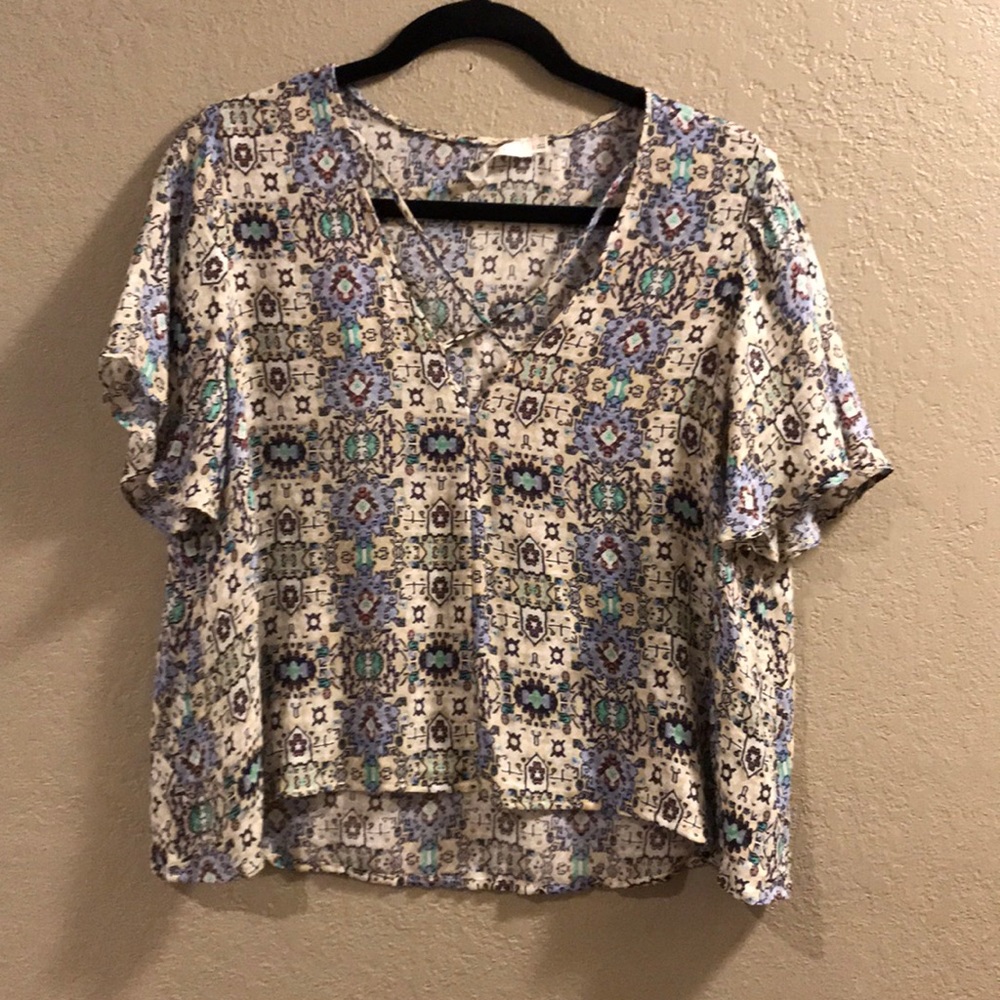 LUSH Flowy Crop Top Size Small